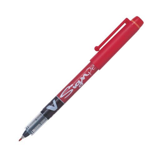 Pilot V Sign Pen Liquid Ink 2.0 mm Tip - Red, Single Pen - image 4