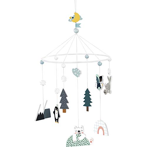 Vilac Mobile Iceland GM Michelle Carlslund au-dessus du lit bébé pour une ambiance scandinave