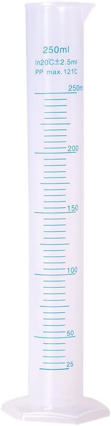 1 x Cylinder Measuring Cup Made of Plastic, Measuring Cylinder, Borosilicate Glass Measuring Cup for Science Laboratory