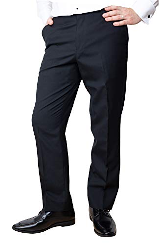 Sir Gregory Men's Fitted Flat Front Tuxedo Pants Formal Satin Stripe Trousers with Adjustable Waistband4