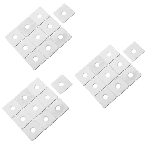Unomor 3sets Square Steel Plate Washers Square Washers Stainless Steel Wide Range of Uses 10pcs*3