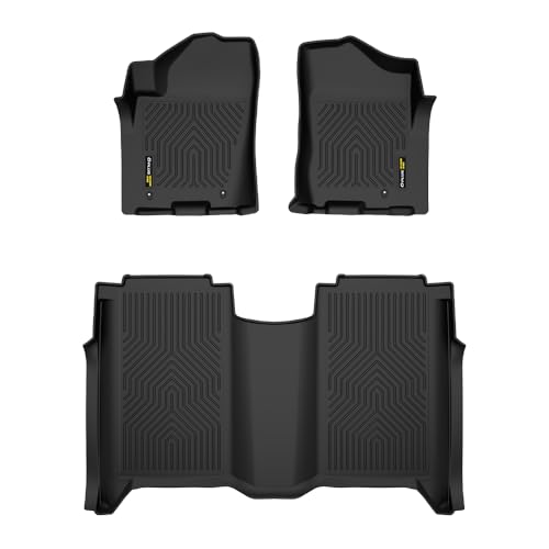 TPE Floor Mats Compatible with Nissan Titan Crew Cab 2004-2015 Truck Accessories Cargo Liners All Weather Protection 3PCS Alfombras para Carro