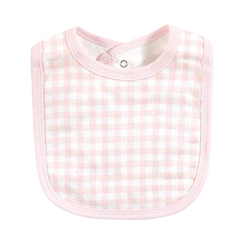 Image of Touched by Nature Unisex Baby Organic Cotton Bibs, Pink Peanut, One Size