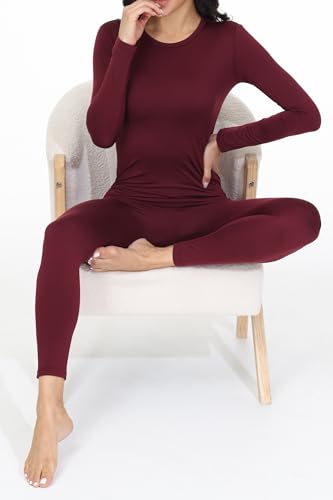 Thermal Underwear for Women Long Johns Base Layer Lounge Pajamas Top Bottom Sets Cold Weather Winter4