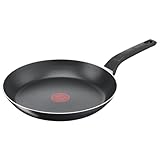Tefal Easy Cook & Clean Bratpfanne 28 cm, Antihaftbeschichtung, Thermo-Signal bei idealer Brattemperatur, Nicht induktionsgeeignet, gleichmäßige Hitzeverteilung, Made in France, B5550633
