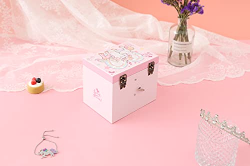 Agitation Unicorn Princess Wooden Musical Jewelry Box - Unicorn Gifts For Girls (Pink Unicorn4) #TOP5