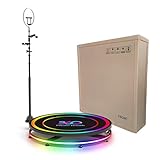 360 Photo Booth Machine, 360 Photo Booth with RGB Ring Light, Customizable Logo, 360 Camera Photo Booth for People,80cm/31.5in