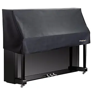 Mooson Piano Keyboard Cover Keep Your Upright Piano Safe with Our High-Quality Dust Cover - Piano Cover Cloth, Piano Cover Upright (Black)