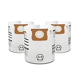 Shop-Vac 9066133 Disposable Filter Bags, Fits 5-9 Gallon Vacs, For Dry Pick-Up Only, White Paper, (3-Pack)