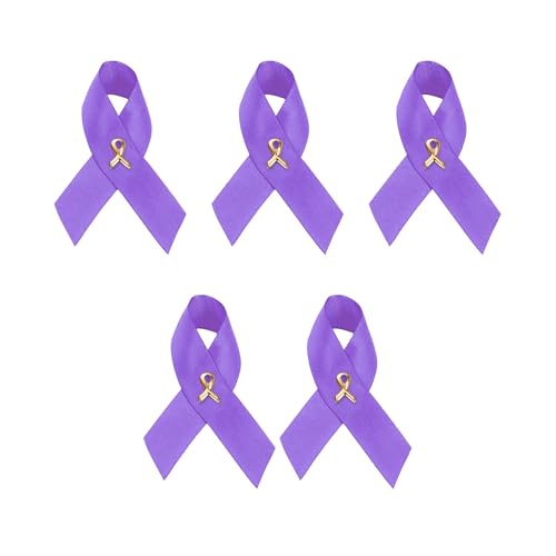 Image of 1 /2 /5 /10 /25 /50 /100pcs Satin Awareness Ribbon Pins (Pick your color), for Cancer & Disease Awareness, Bulk Quantities for Fundraising, Events, Gift Giving