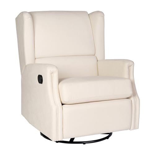 Sillón reclinable giratorio crema clásico miniatura 1