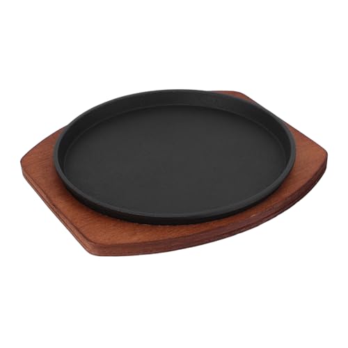 OUNONA 1Pieza Sartén para Barbacoa de Antiadherente Compatible con Cocinas de Inducción para Carne Verduras y Casa o Camping