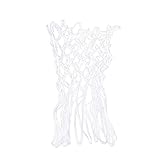 LIOOBO Basketballnetz-Ersatz Allwetter-Hochleistungs-Dickes Netz 12 Loops (weiß)