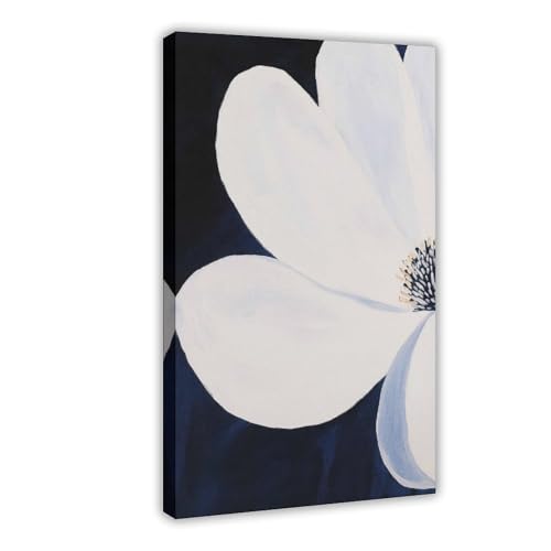 Affiche sur toile fleurs blanches art mural haut de gamme pour salon et bureau