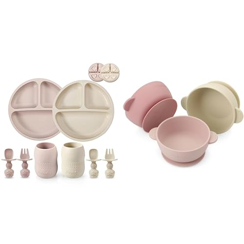 Image of PandaEar Silicone Baby Feeding Set & Baby Bowls