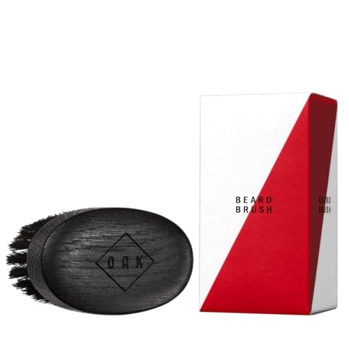 OAK BEARD BRUSH I Bartbürste (92 x 51 mm): Formt den Bart, macht ihn geschmeidig. Bartstyling für Männer mit Vollbart. Prämiertes Produktdesign aus Berlin.