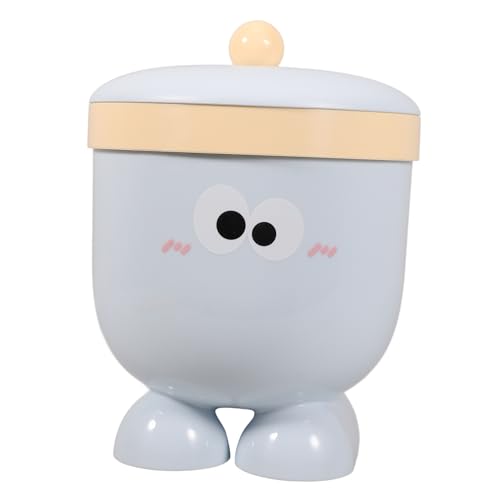 BCOATH Elegant Mini Desktop Trash Can with Lid Round Garbage Bin Recycling Bin Lid Small Trash Can for Office Study Dorm