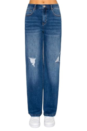Wax Jean - Destructed Straight Jeans - 903812