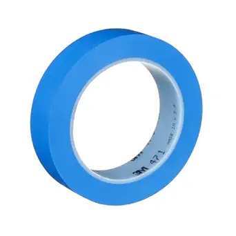 3M Vinyl Tape 471, Blue, 1 in x 36 yd, 5.2 mil