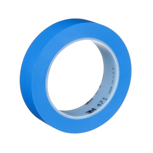 Image of 3M Vinyl Tape 471, 1 in x 36 yd, Blue, 1 Roll, Paint Alternative for Floor Marking, Social Distancing, Color Coding, Safety Marking