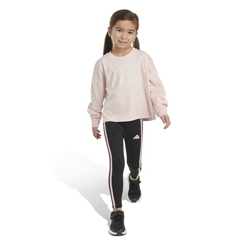 Image of adidas Girls Long Sleeve Waist Crew Tee T-Shirt
