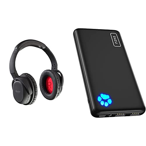 LINDY BNX-60 - Bluetooth Wireless Active Noise Cancelling Headphones with aptX & INIU Power Bank, Slimmest & Lightest USB C Triple 3A 10000mAh Portable Charger, High-Speed Charging Phone LINDY BNX-60 - Bluetooth Wireless Active Noise Cancelling Headphones with aptX & INIU Power Bank, Slimmest & Lightest USB C Triple 3A 10000mAh Portable Charger, High-Speed Charging Phone