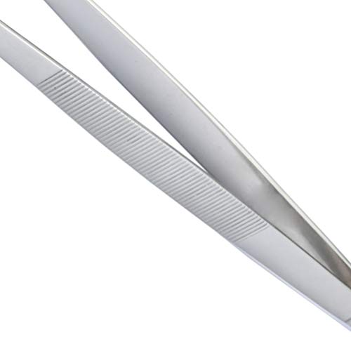 Pinça de alimentos de aço inoxidável UPKOCH 2 peças com pontas serrilhadas de precisão para cozinha,