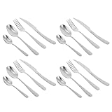 BESPORTBLE Edelstahlbesteck 4 Stück mit Goldenem Schlangenmustergriff für Hotelküchen und...