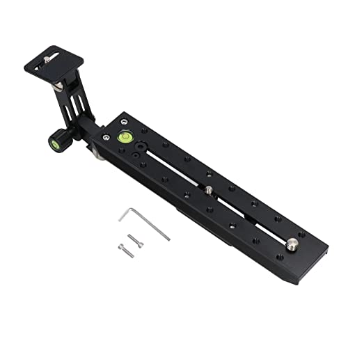 FLEXMAN Telephoto Lens Support Bracket, Aluminium Alloy Long Focus Lens Quick Release Plate, 8.7 X 2 Adjustable Telephoto Lens Bracket Plate for Sakhtler Ball Head