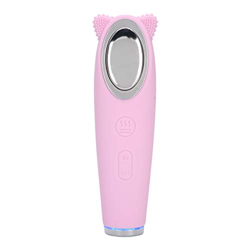 Cepillo Facial Eléctrico, Compresa Caliente Carga USB Absorbe Rápidamente Cepillo de Limpieza Facial Tecnología Refrescante para Maquillaje(sakura rosa)