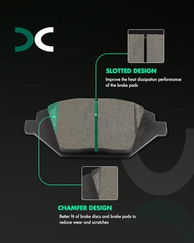 Image of SCITOO D1864 Front Ceramic Brake Pads Sets w /Hardware Replacement For Chevrolet For Spark 2016-2022