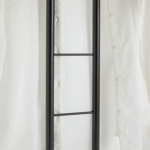 IDIMEX Herrendiener Camilo, praktischer Stummer Damen Diener mit Hosenbügel, schöner Kleiderbutler mit Sackohalter, moderner Kleiderständer in schwarz lackiert