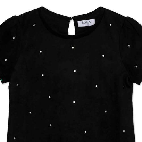 Speechless Girls' Short Sleeve Rhinestone Accent Faux Suede Party Dress for Tweens4
