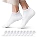 Produktbild Falechay 10 Paar Sneaker Socken Herren Damen Kurze Sportsocken Atmungsaktive Laufsocken Unisex Weiß 35-38