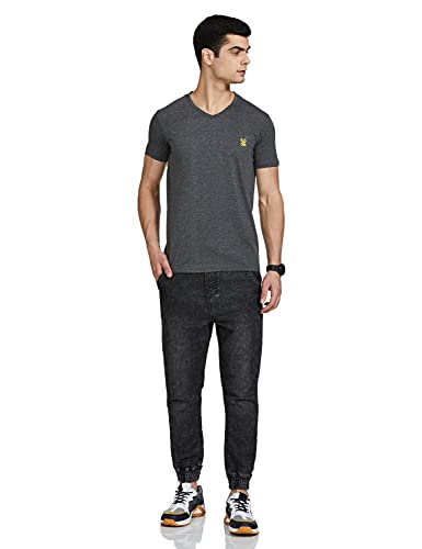 Image of JONNEY Men's Cotton Blended Regular Fit V-Neck T-Shirt