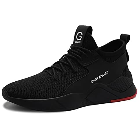 Safety Shoes for Men Steel Toe Trainers Lightweight Work Shoes Women Breathable Industrial Sneakers - 11 UK Narrow - Black(black8186) Cover