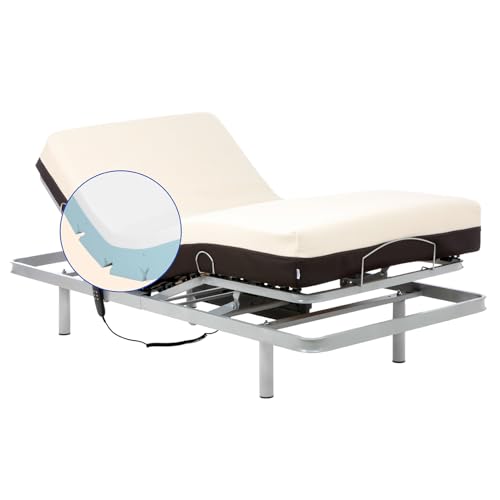 Geriafy Cama Articulada Eléctrica 105x190 cm con Colchón Viscoelástico