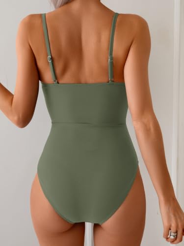 Image of Eomenie Womens Cutout One Piece Swimsuit with Ring Linked Sexy Monokini Bathing Suit for Beach Vacation