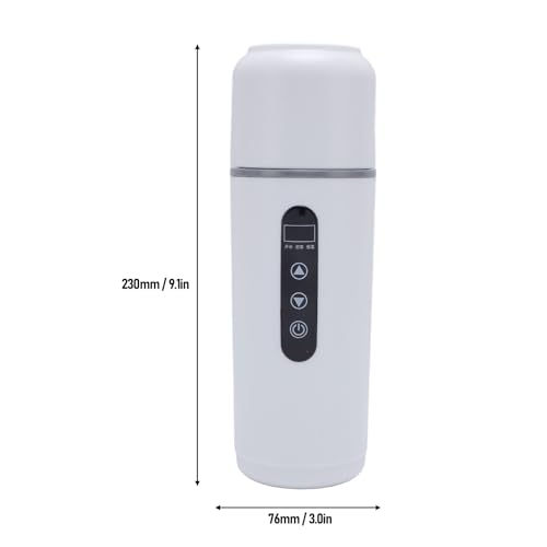 Tetera eléctrica portátil de 500ml para auto, blanco miniatura 2