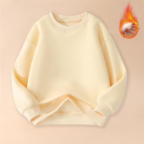 Girls Boys Unisex Fleece Lined Sweatshirts Winter Warm Sherpa Lined Pullover Crewneck Long Sleeve Casual Sweatshirt2