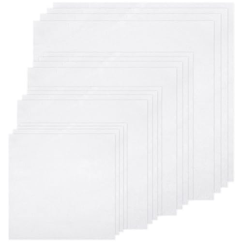 16 PCS White Cotton Embroidery Fabric