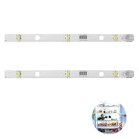 2 Stück LED-Lichtleiste für Kühlschrank, Ersatz-Kühlschranklampe 1629348 LED-Leiste für Kühlschrank Lichtleiste Ersatzteile, Beleuchtung Light Bar Strip Kühle Weiße Lichtfarbe
