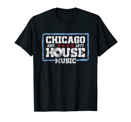 Chicago House Music - Vintage Style EDM DJ Camiseta
