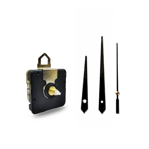 Image of 18mm Silent Sweep Clock Machine and Sturdy Metal Hands Kit | Non-Ticking Battery Operated Clock Movement Replacement for DIY Resin Clocks & Craft Repair