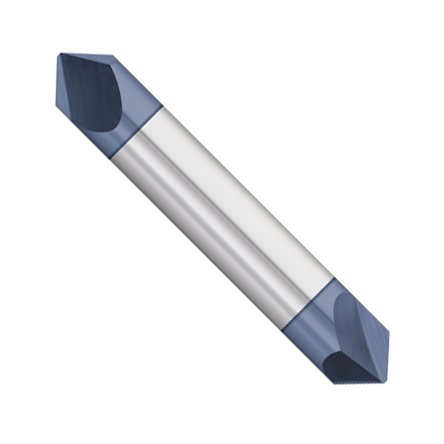Kodiak Cutting Tools KCT253862 USA Made Double End Solid Carbide Chamfer Mill, AlTiN Coated, 90 Degree, 2 Flute, 3/16 Shank, 3/16 Diameter, 2-1/2 Overall Length