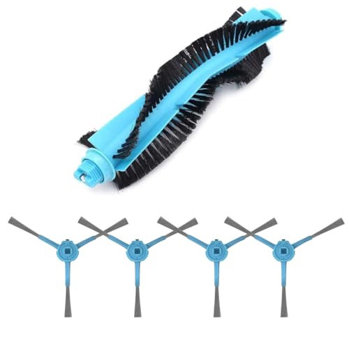 Roboparts® Rodillo Principal, Cepillo Central para Cecotec Conga Series 4090, 4690, 5090, 5490, 6090 y 7090 IA. y 4 cepillos Laterales