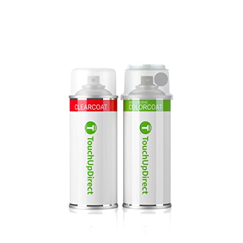 TouchUpDirect Car Paint Touch Up Spray Kit – Compatible with Honda NH-701M Galaxy Gray Metallic Exact Match Auto Paint Kit with Car Color Spray and Clearcoat, for Repainting or Scratch Repair, Essential Kit