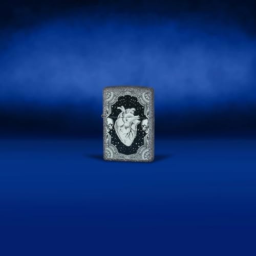 Encendedor de bolsillo Zippo diseño corazón Iron Stone miniatura 2