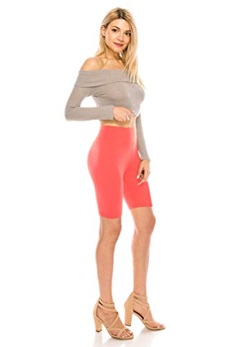 Image of ALWAYS Women's High Waist Bike Shorts - Athletic Workout Tummy Control Stretch Running Yoga Pants