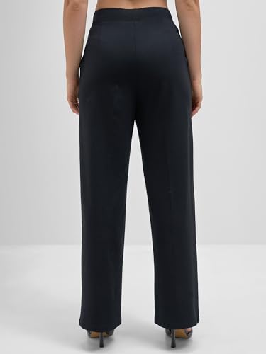 Image of Tokyo Talkies Wide Leg Relaxed fit Korean Pants |Ultra Soft|High Rise Pleated Trousers |Workwear|Formal All Day wear
